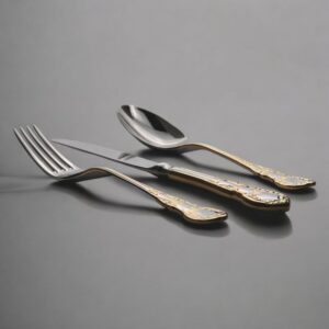 89 Parça Çelik Gold Çatal Bıçak Takımı