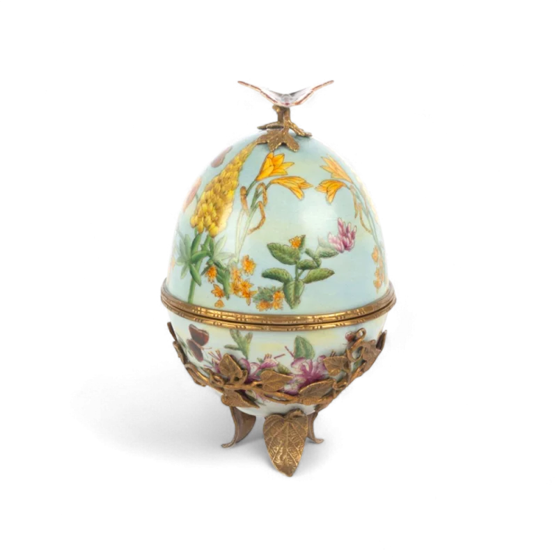 Mavi Dekoratif Kapaklı Yumurta