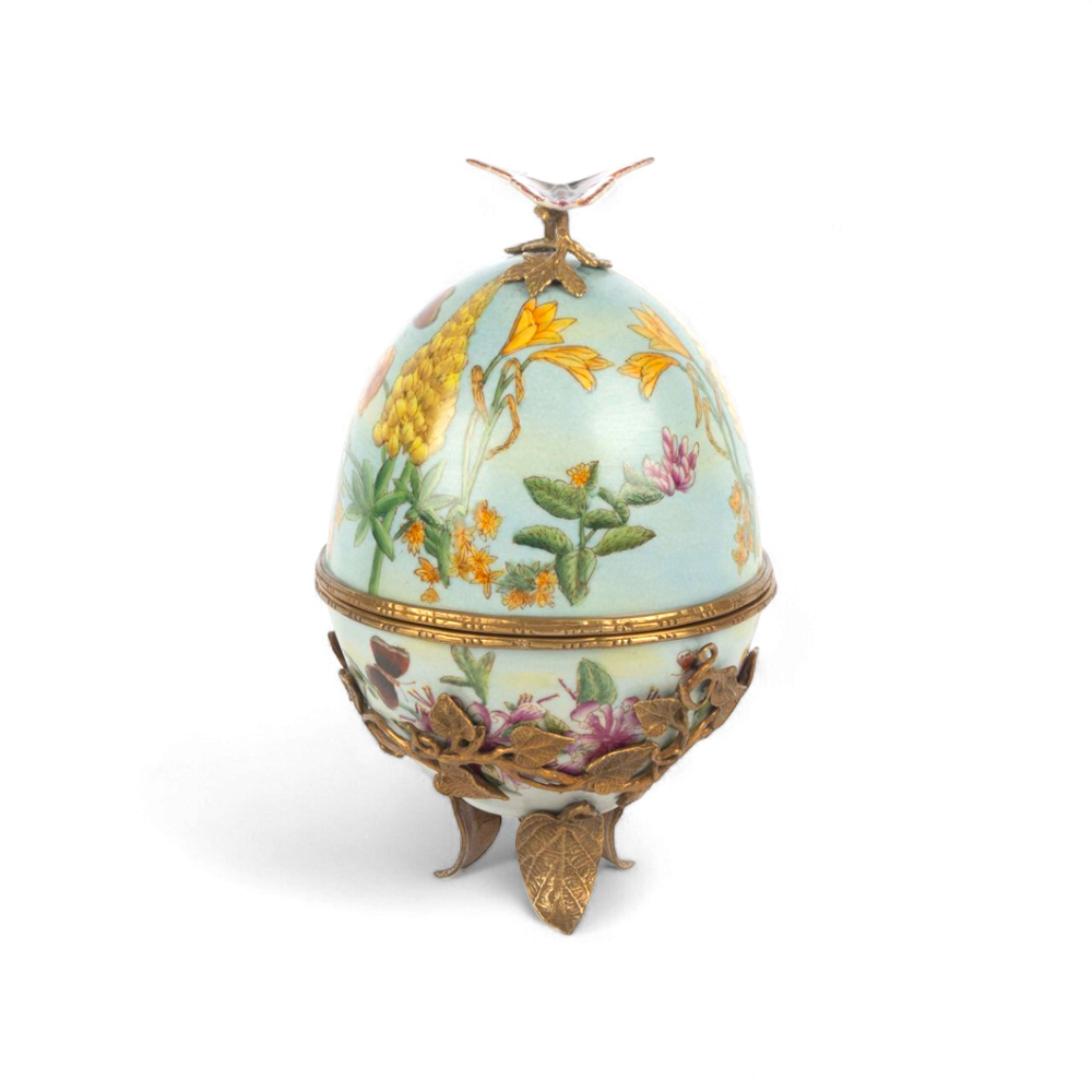 Mavi Dekoratif Kapaklı Yumurta