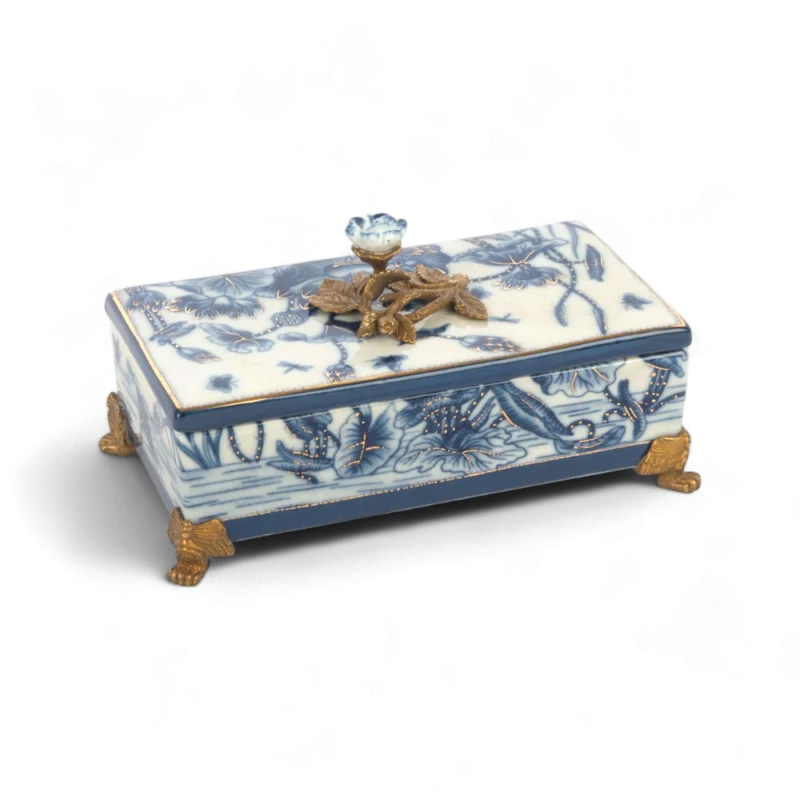 Mavi Desenli Dekoratif Kutu