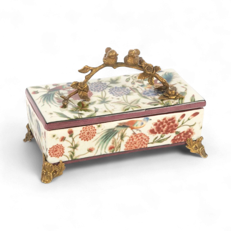 Kuş Desenli Dekoratif Kutu