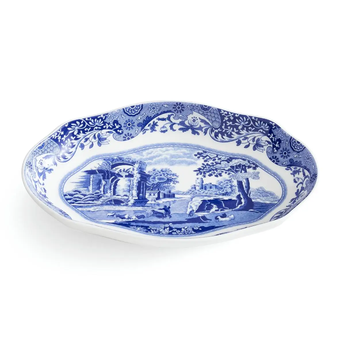 Spode Blue Italian Oval Servis Tabağı