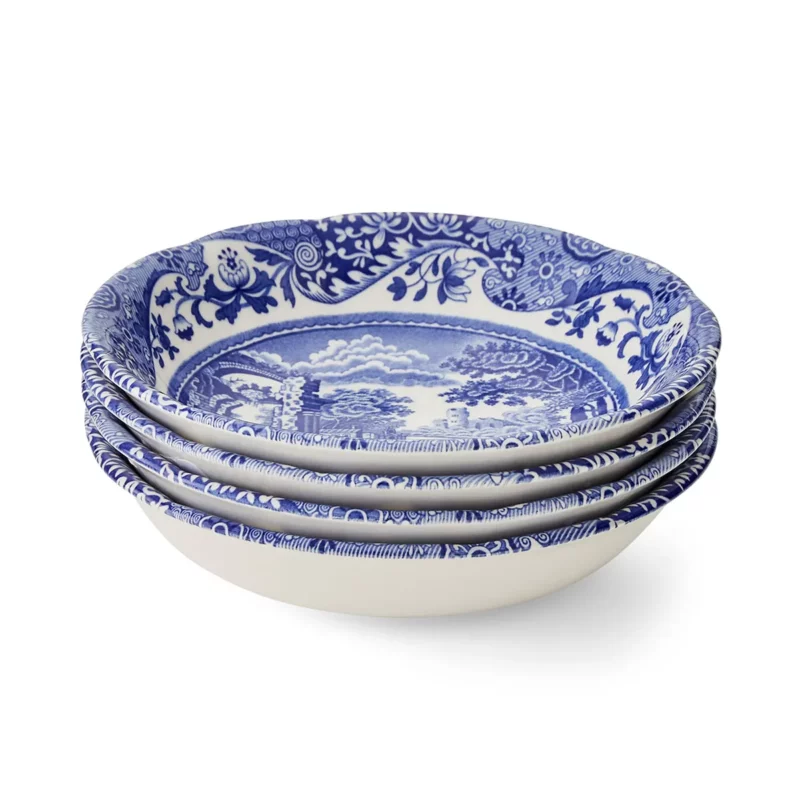 Spode Blue Italian 4'lü Kase Seti