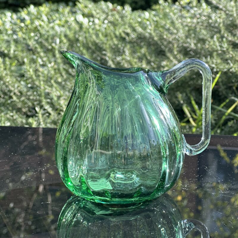 El Yapımı Cam Sürahi Yeşil Küçük Boy