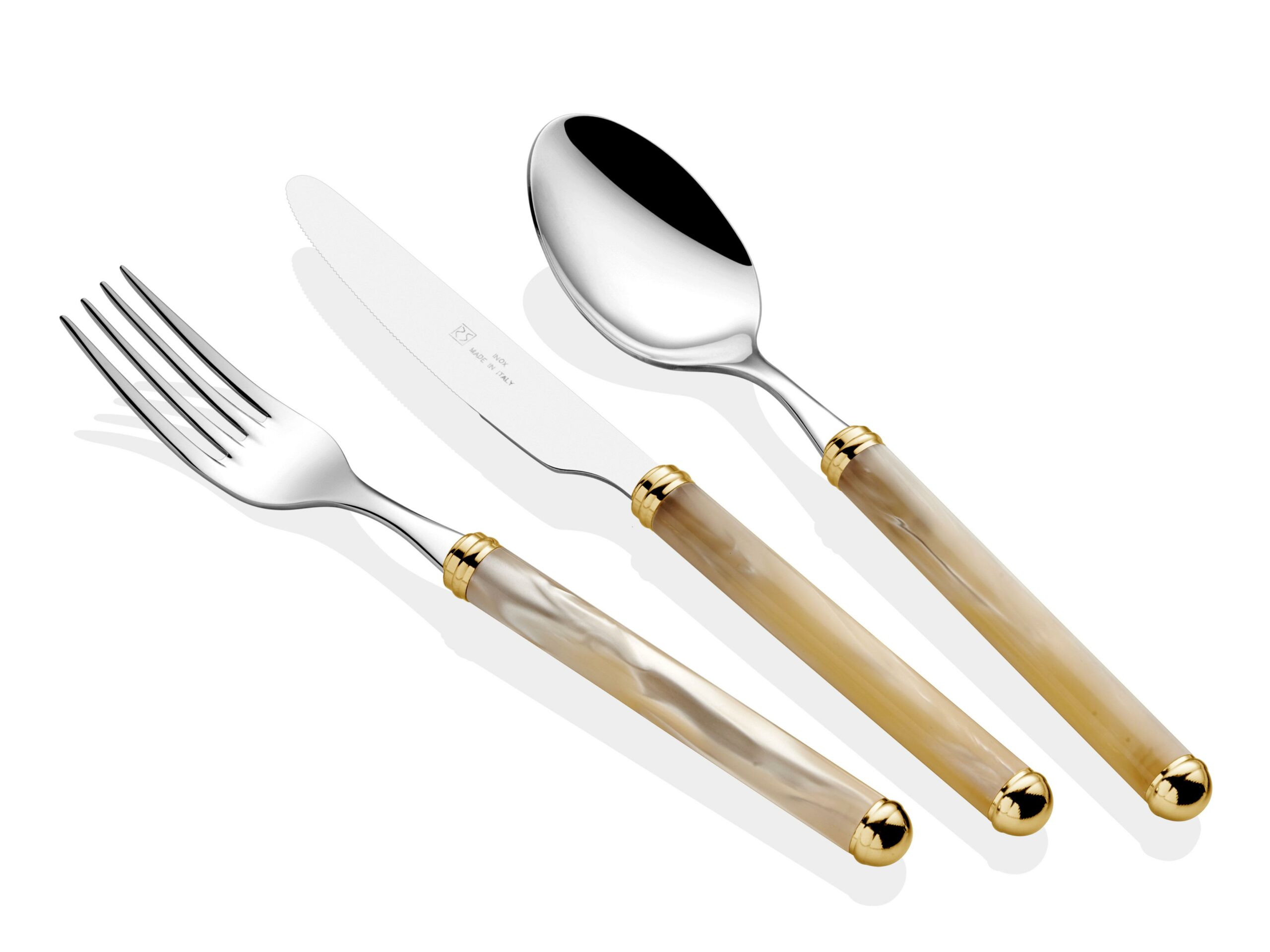 Rivadossi Rodi Ring Kemik Çatal Bıçak Seti 75 Parça