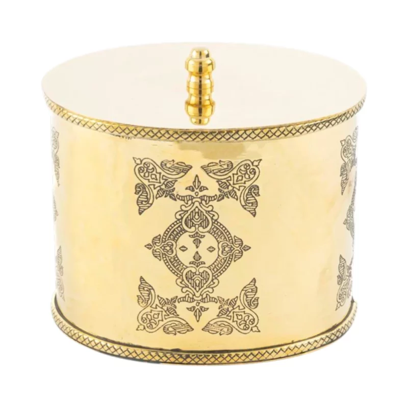 İşlemeli Elips Pirinç Kutu