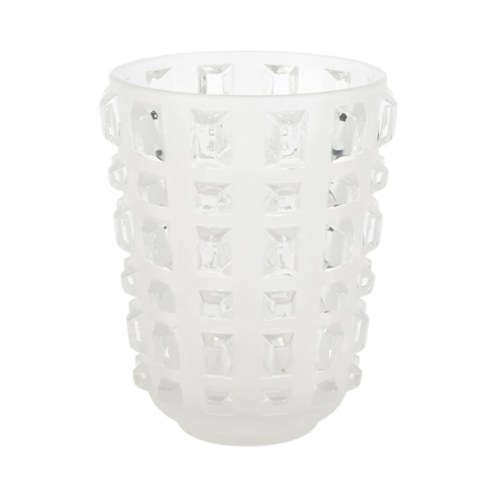 Kristal Kabartmalı Küp Vazo 22 CM