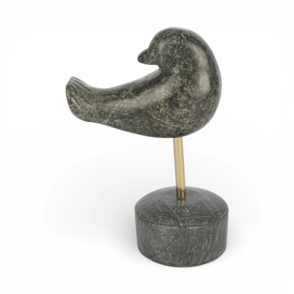 Kuşlu Full Füme Mermer Obje