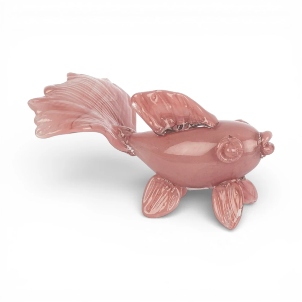 Pink Balık Cam Obje