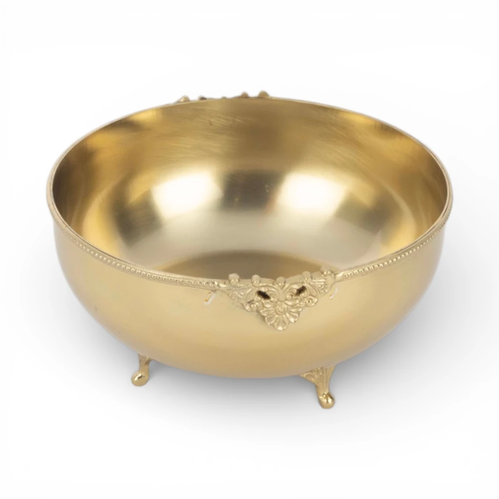 İşlemeli Pirinç Vazo