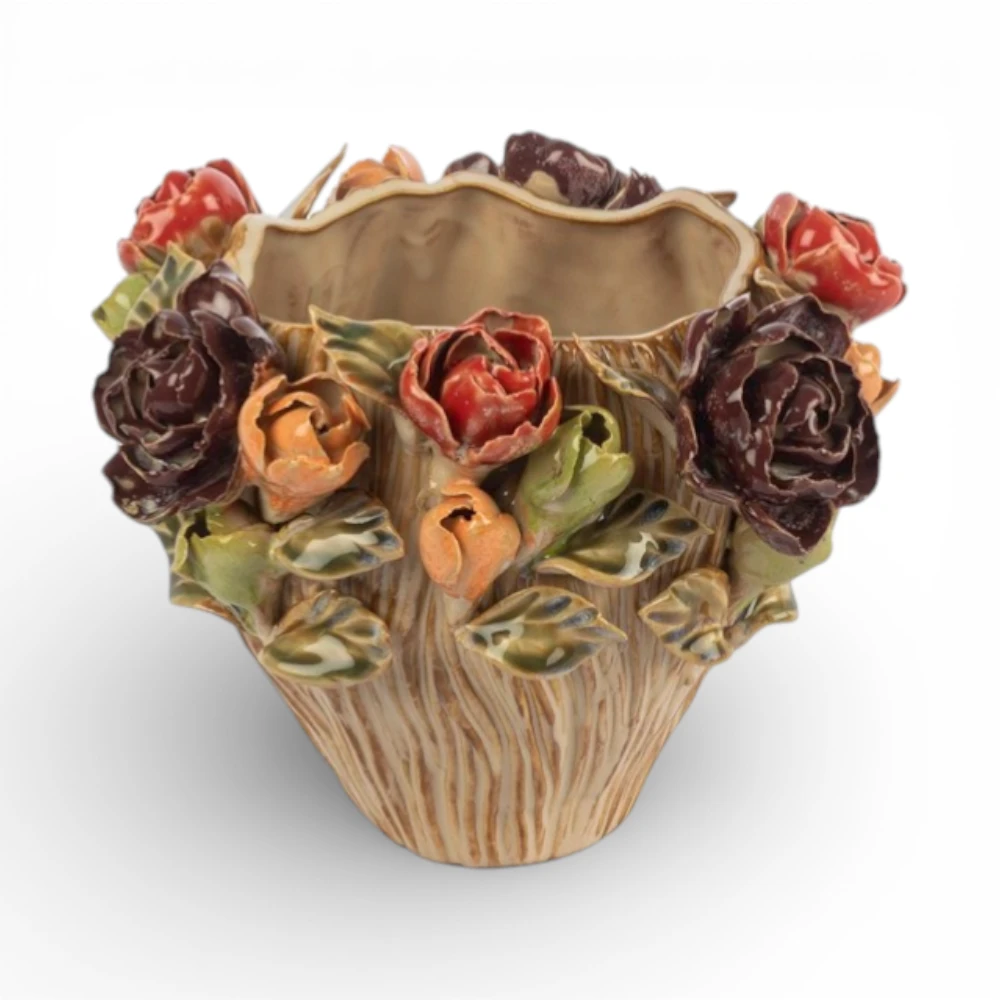 Çiçek Buketi Seramik Vazo