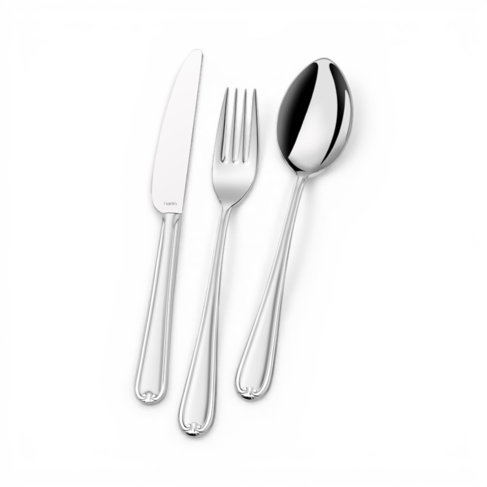 Anatolia Çelik Sade Mat Çatal Bıçak Takımı 89 parça