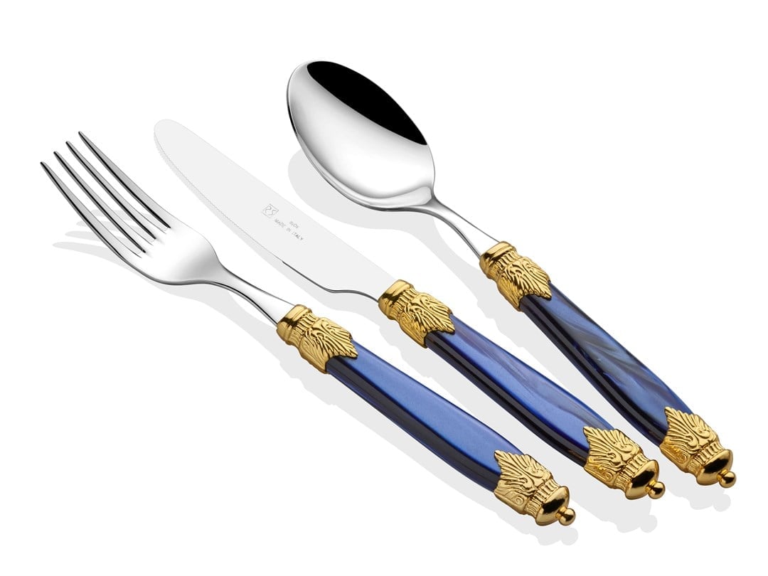 Rivadossi Arianna Ring Lacivert Çatal Bıçak Seti 75 Parça