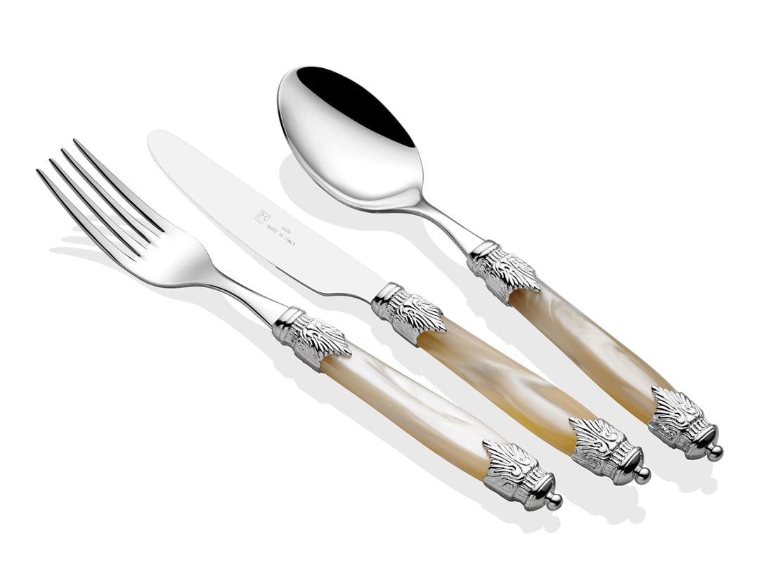 Rivadossi Arianna Chrome Kemik Çatal Bıçak Seti 75 Parça