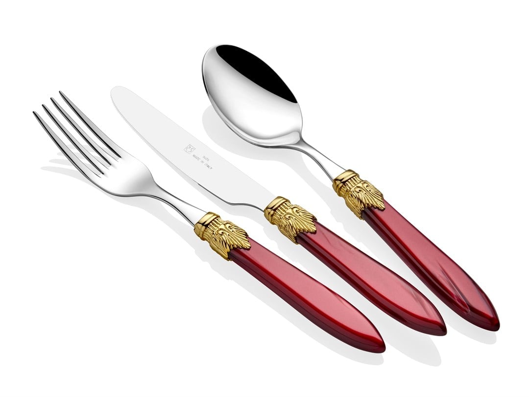 Rivadossi Laura Ring Bordo Çatal Bıçak Seti 75 Parça