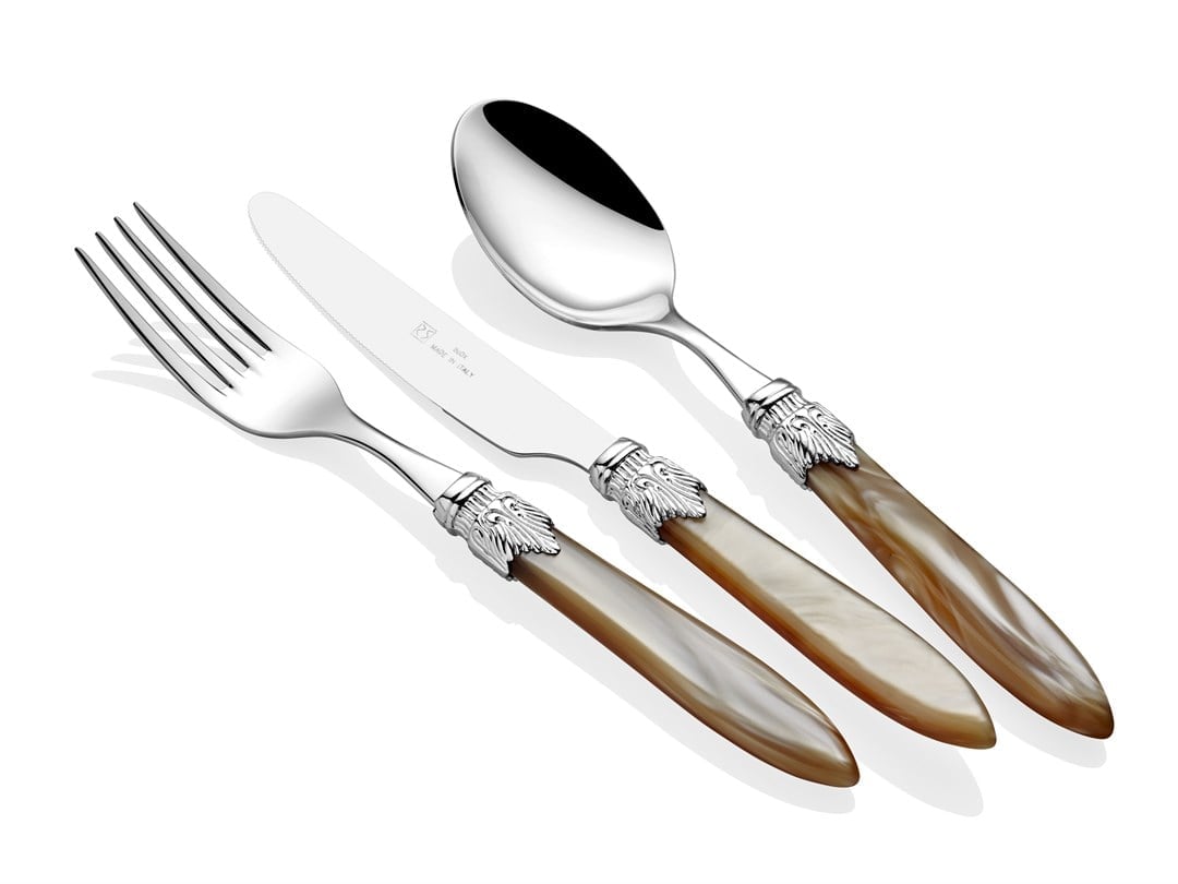 Rivadossi Laura Chrome Şampanya Çatal Bıçak Seti 75 Parça