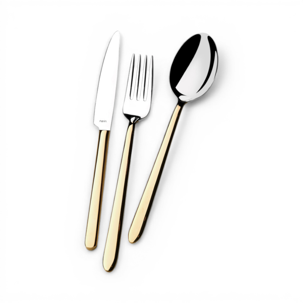 Plaides  Çelik Altın Çatal Bıçak Takımı 89 parça